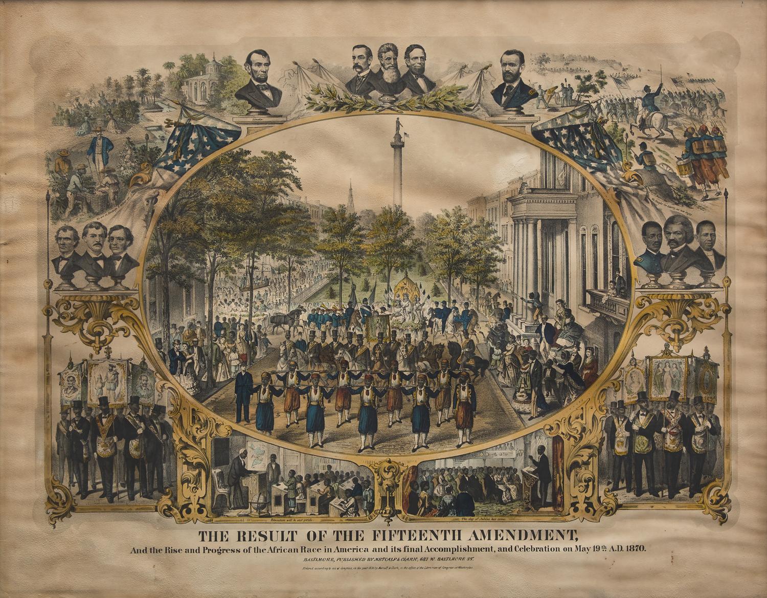 [African-Americana] The Result of the Fifteenth Amendment, And the Rise and Progress of the African Race in American and its final Accomplishment, and Celebration on May 19th A.D. 1870