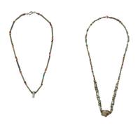 Two Egyptian Bead and Faience Necklaces