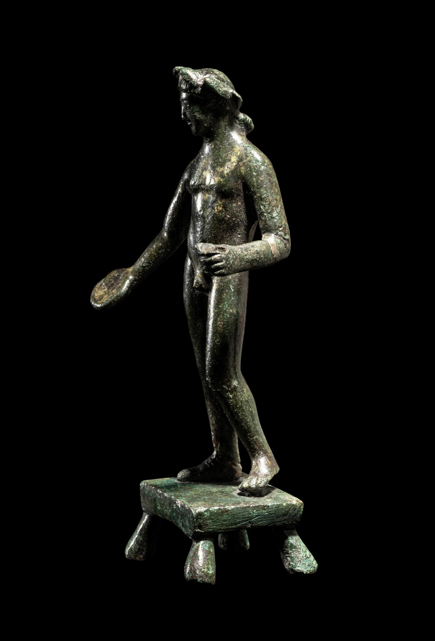 A Roman Bronze Votary Figure