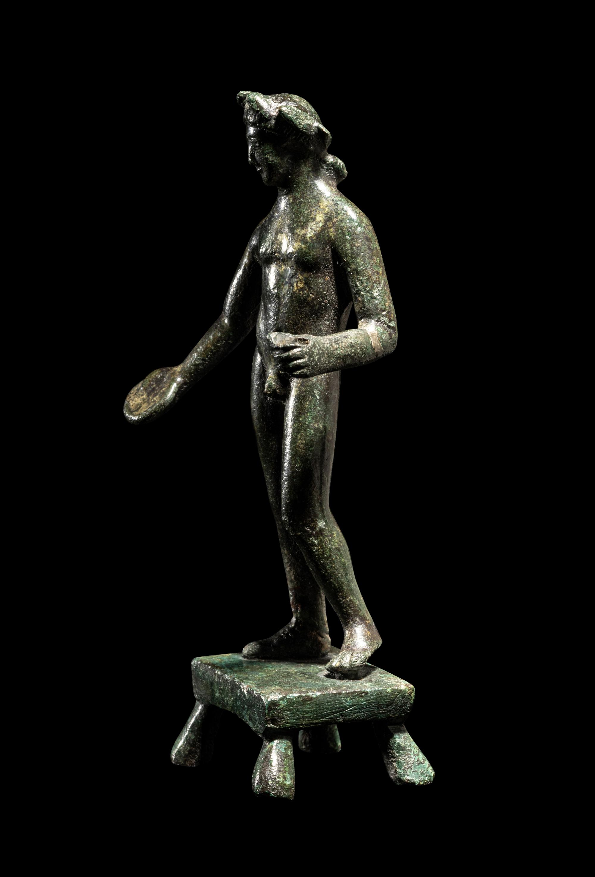 A Roman Bronze Votary Figure