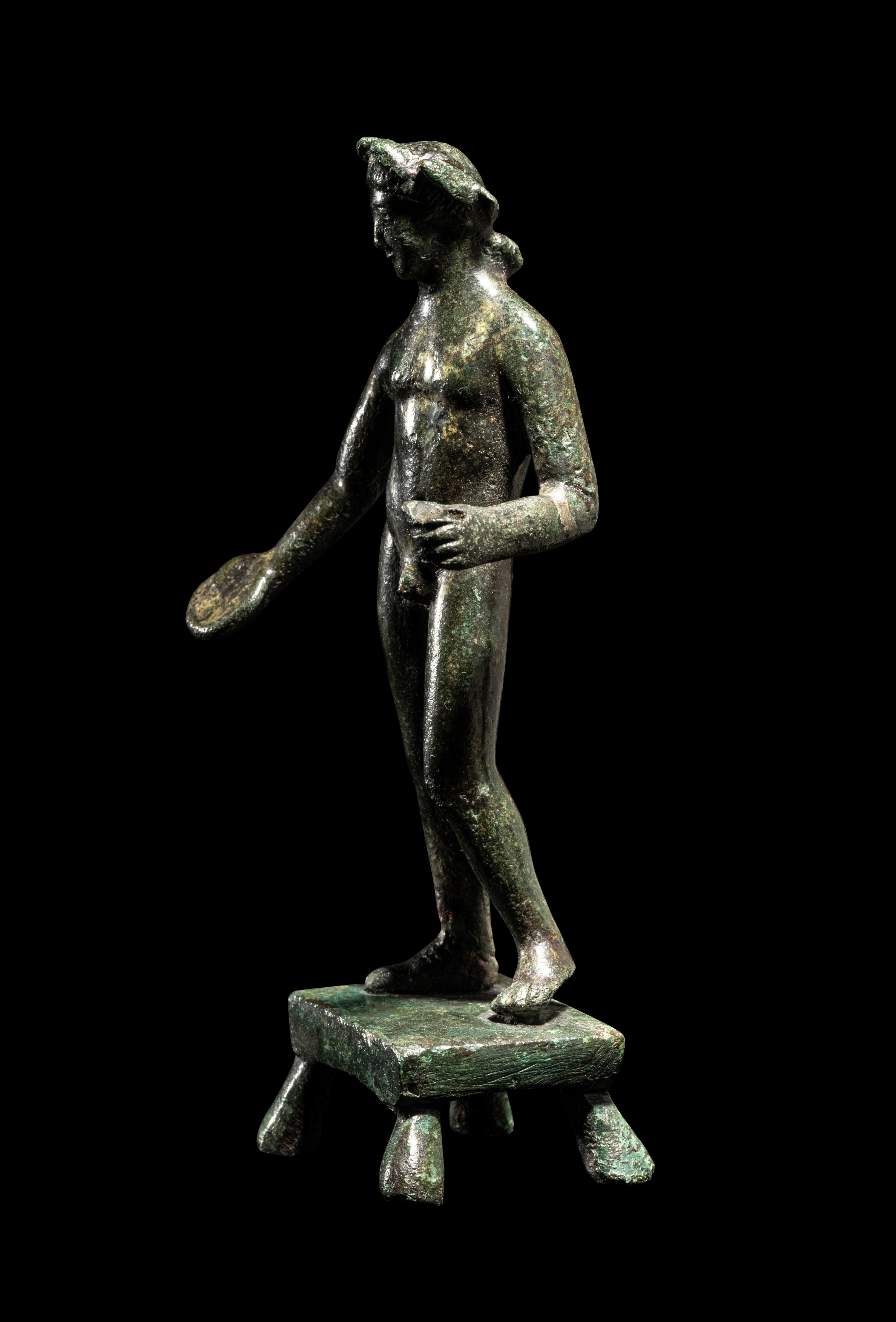 A Roman Bronze Votary Figure