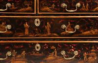 A George III Lacquered and Japanned Secretary