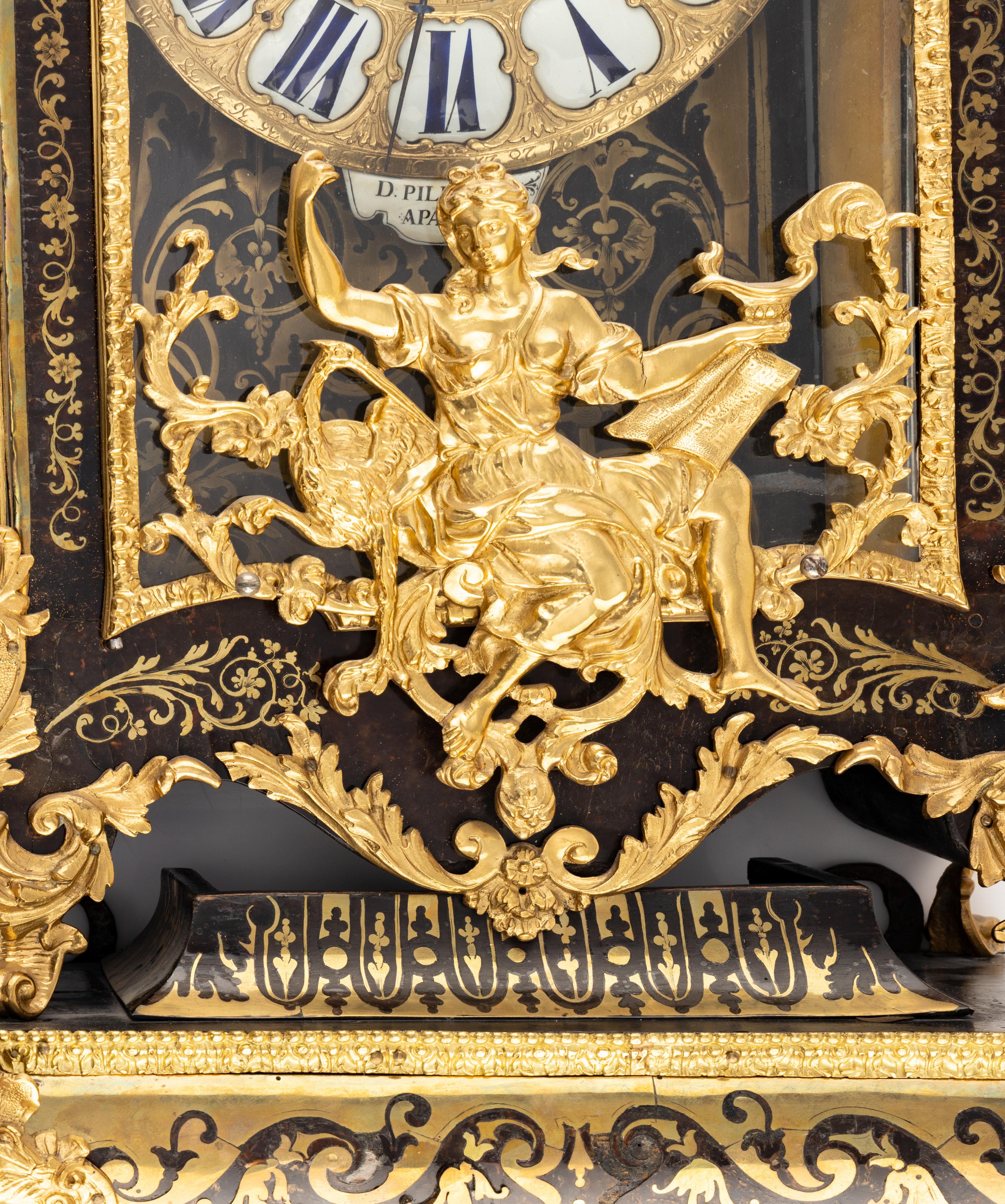 A Louis XV Gilt Bronze Mounted Boulle Marquetry Bracket Clock