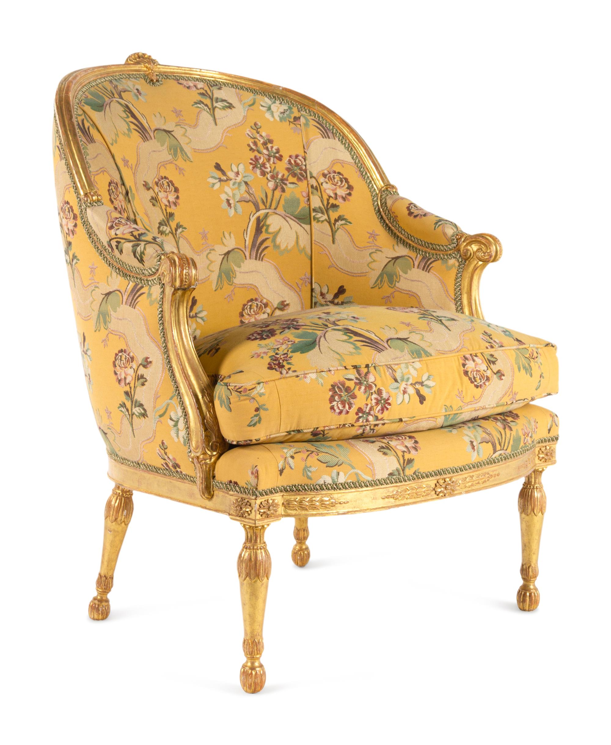 A George III Giltwood Bergère