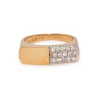 BICOLOR GOLD AND DIAMOND RING