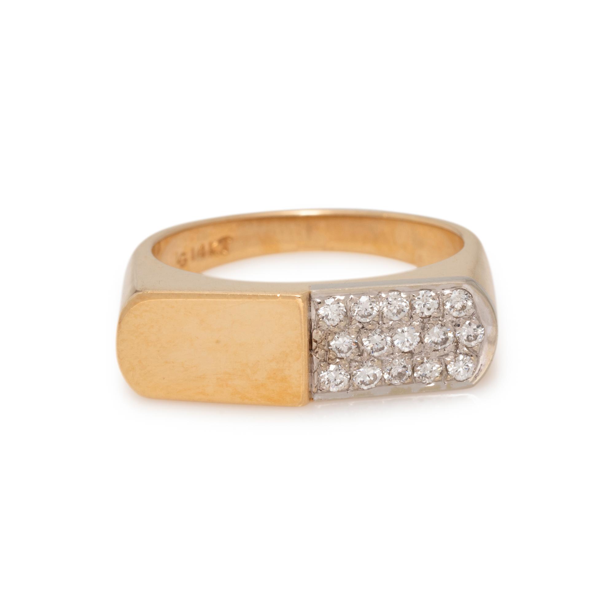 BICOLOR GOLD AND DIAMOND RING
