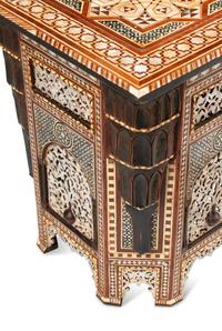 A Pair of Moorish Style Marquetry Side Tables
