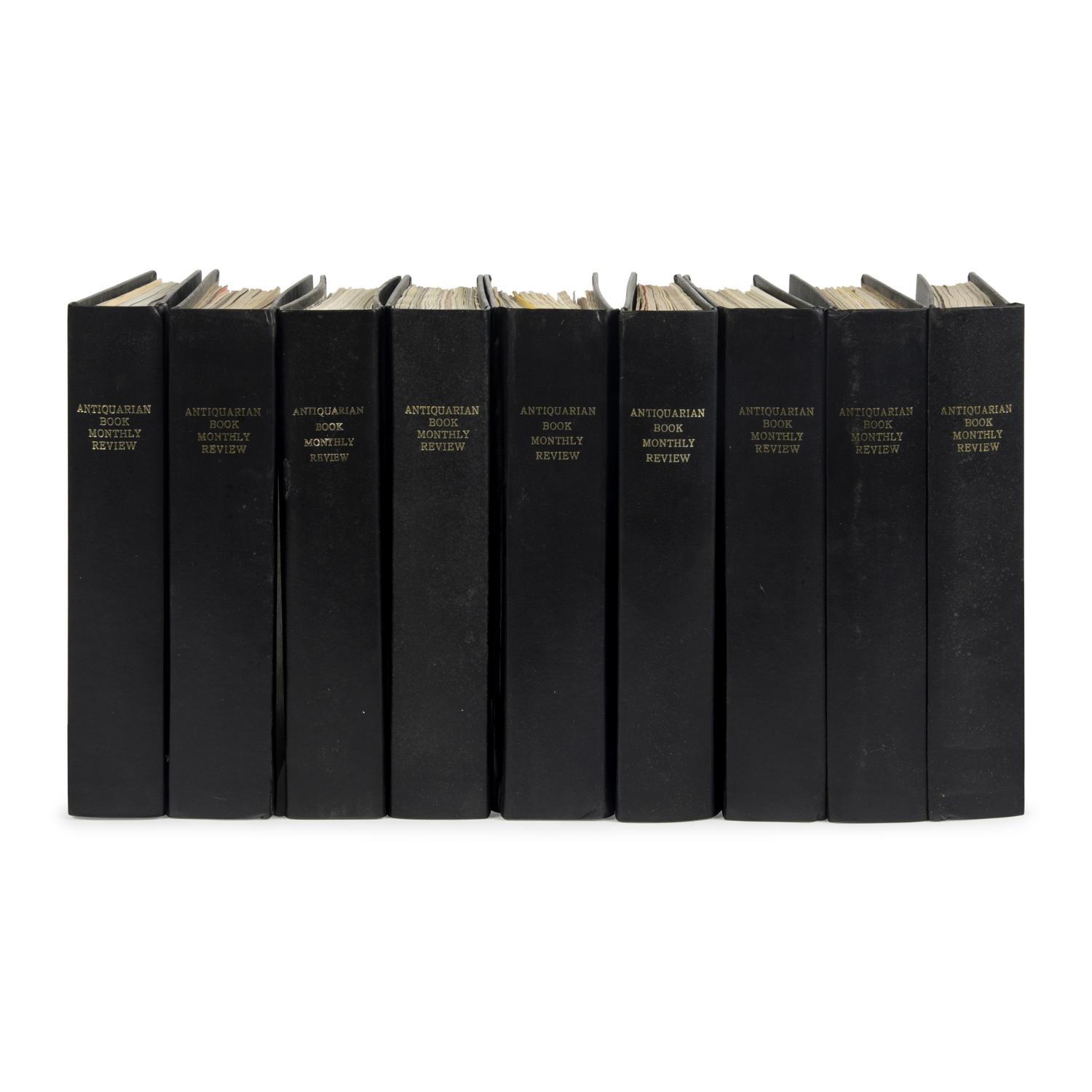 [Bibliography]. ABMR: Antiquarian Book Monthly Review . Oxford: ABMR Publications, 1975-1992.