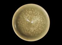 A Chinese Yaozhou celadon-glazed "Boys" bowl, Northern Song dynasty 耀州窯嬰戲盌 北宋