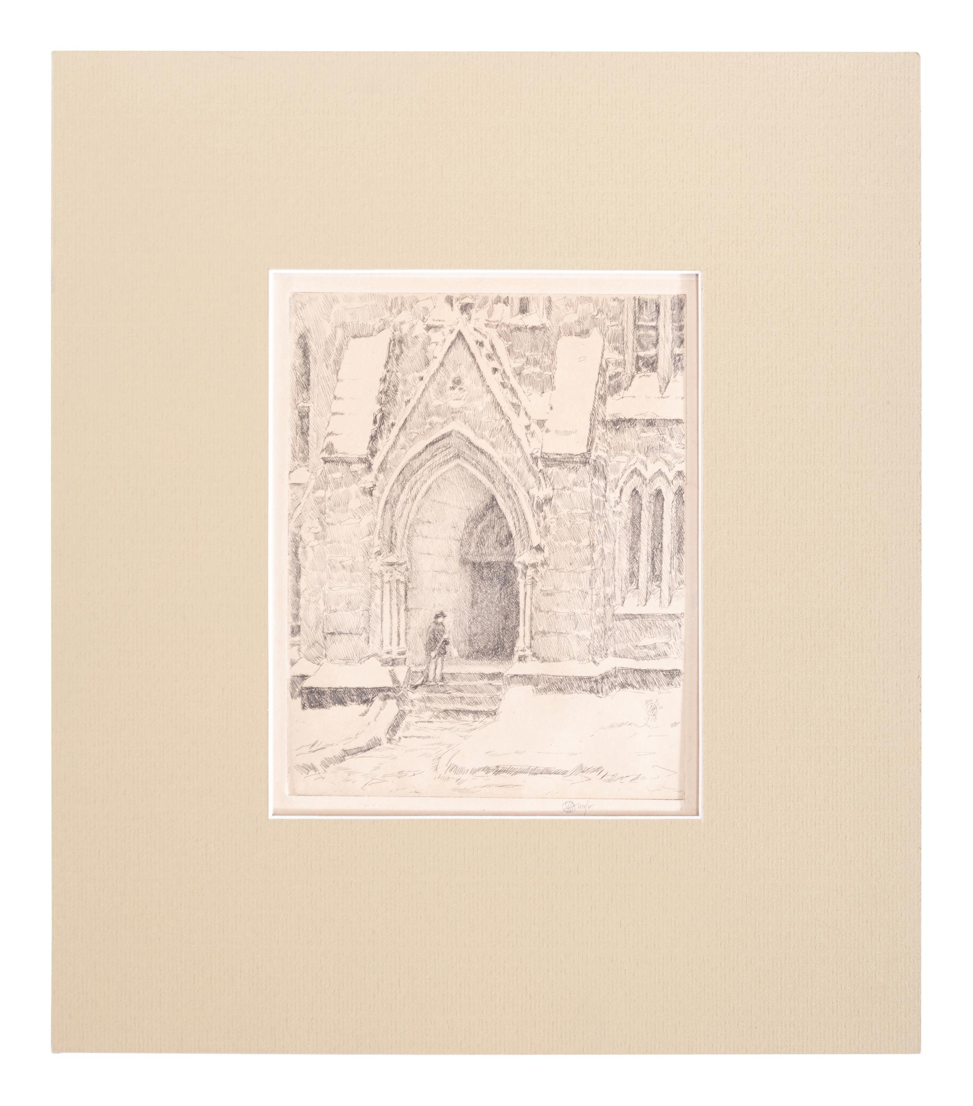 Church Doorway, Snow , 1916