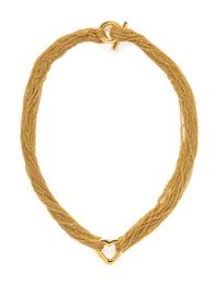 TIFFANY & CO., GOLD MESH HEART NECKLACE