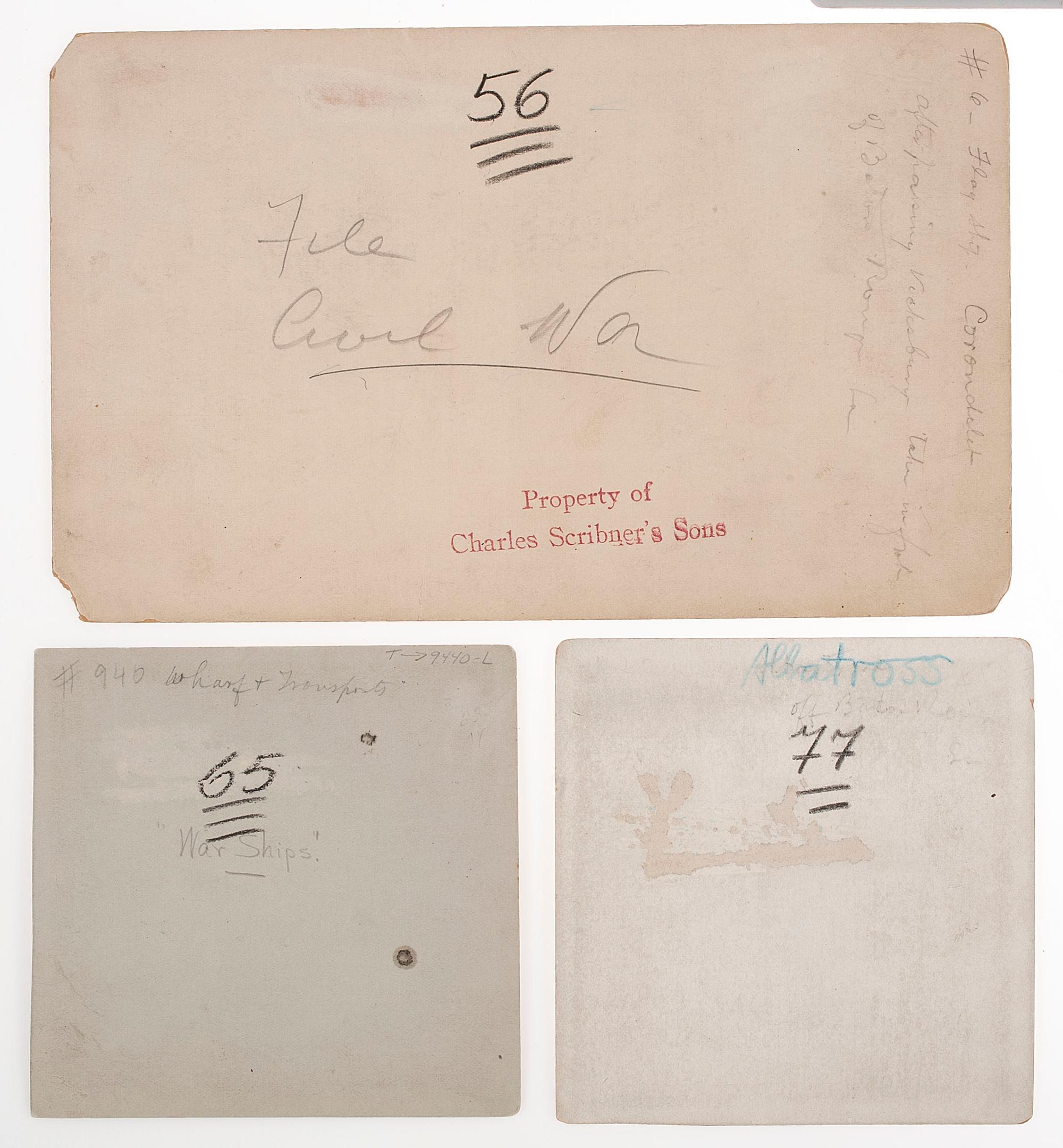 [CIVIL WAR]. A group of 3 companion albumen photographs of gunboats at Baton Rouge, USS Conemaugh , Switzerland , and Choctaw.