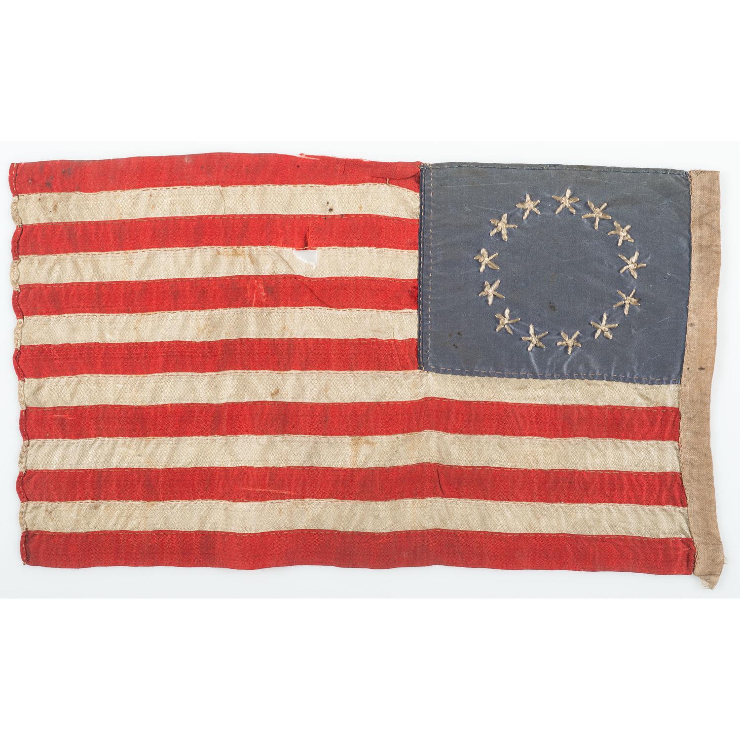 13-Star Silk Flag Possibly Made by Betsy Ross' Granddaughter
