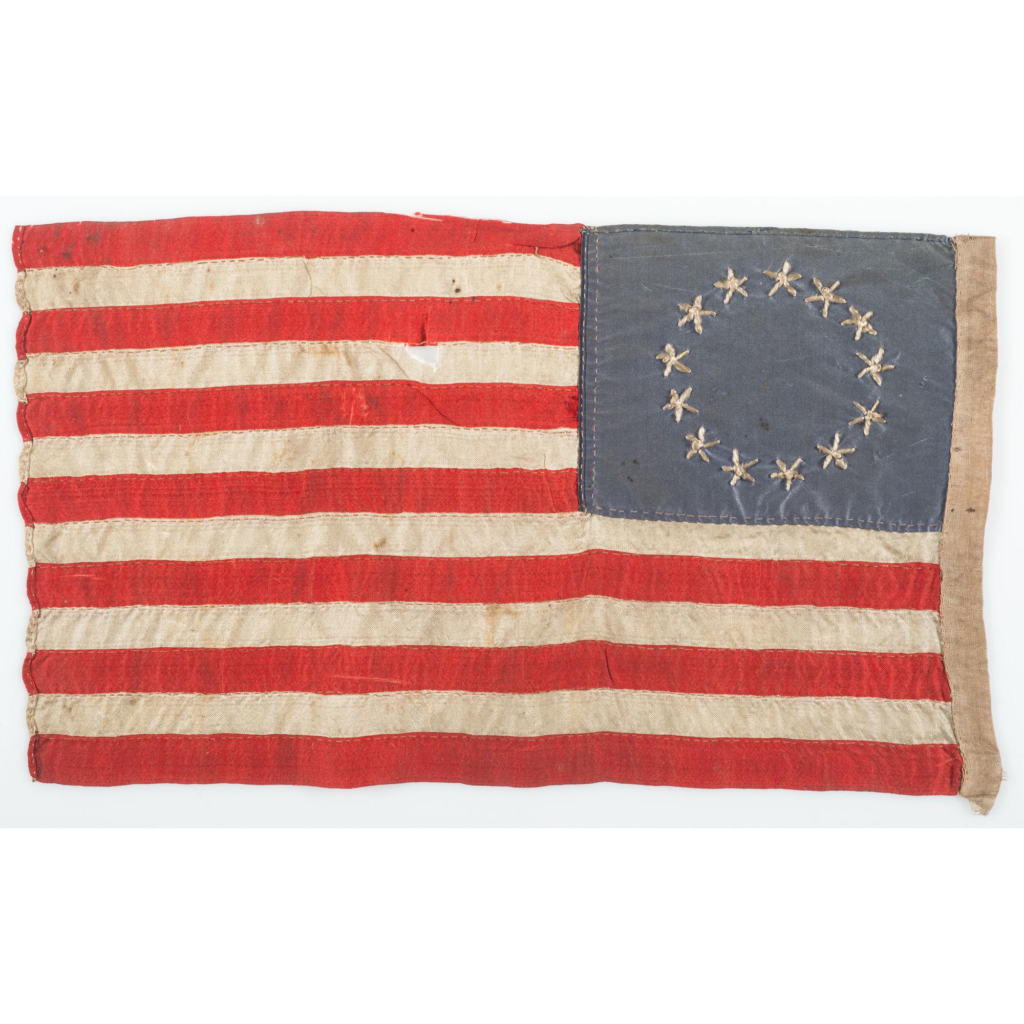 13-Star Silk Flag Possibly Made by Betsy Ross' Granddaughter