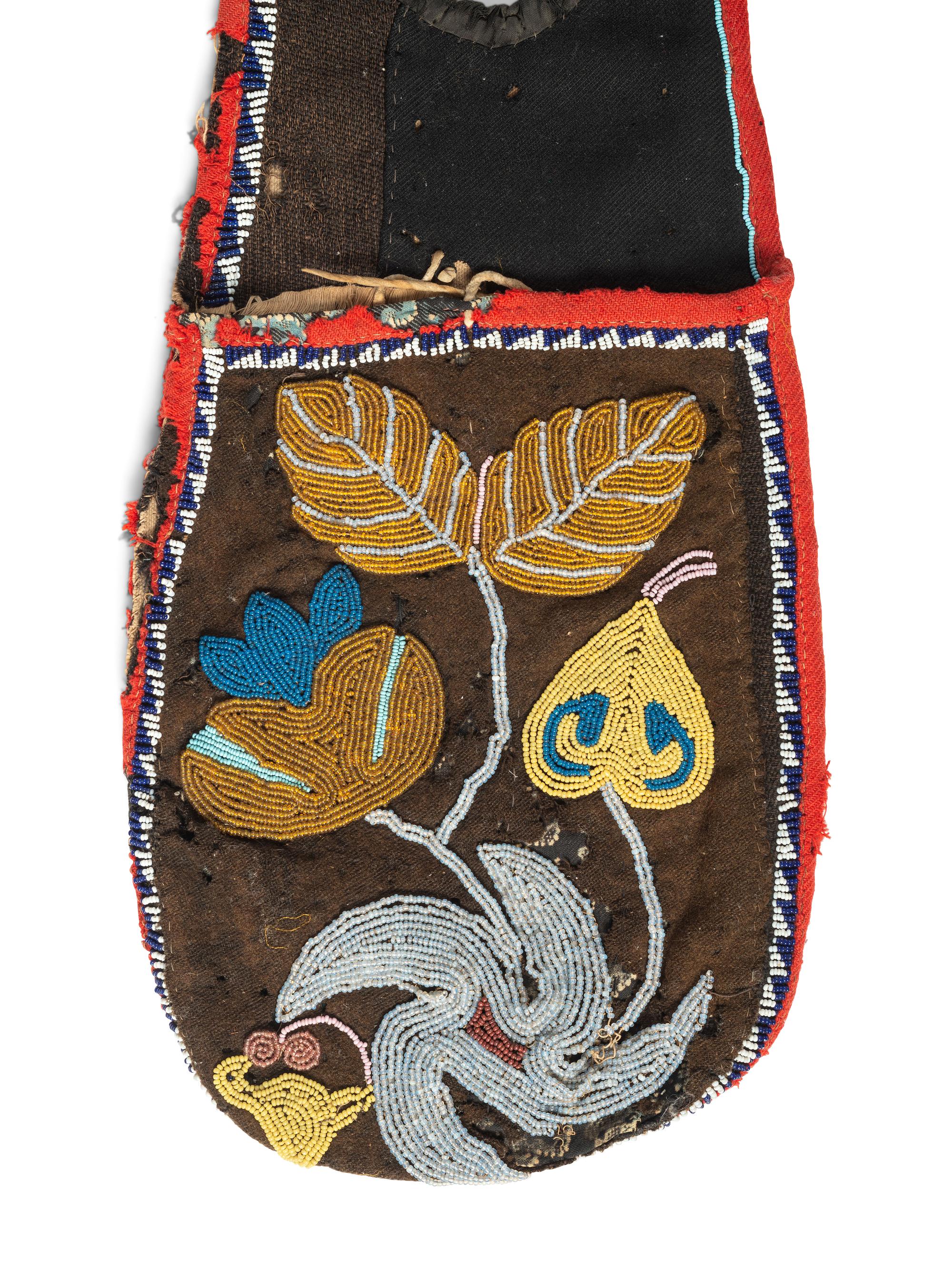 Plateau Beaded Wool Pommel Bag