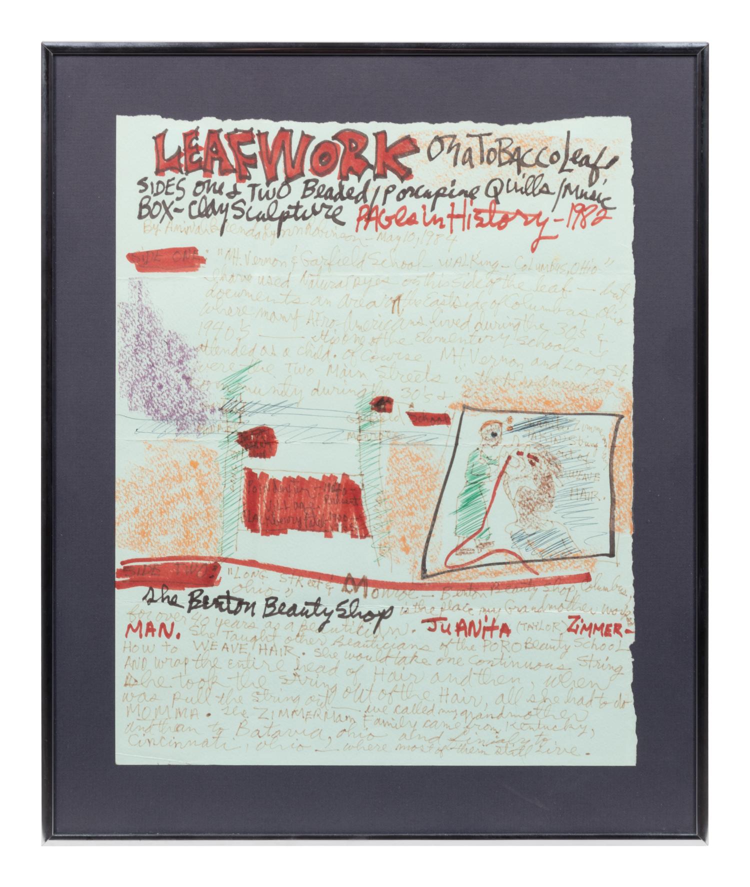 Leafwork on a Tobacco Leaf, 1982-84