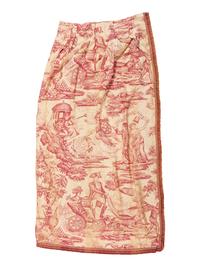 [FLAGS & TEXTILES]. "Apotheosis of Franklin" textile, including Benjamin Franklin and George Washington. English, ca late 18th century.