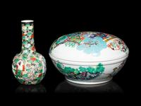 Two Chinese Famille Rose Porcelain Articles