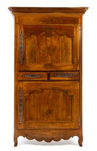 A Louis Philippe Walnut Cabinet Height 79 1/2 x width 40 x depth 24 inches. — 19TH CENTURY