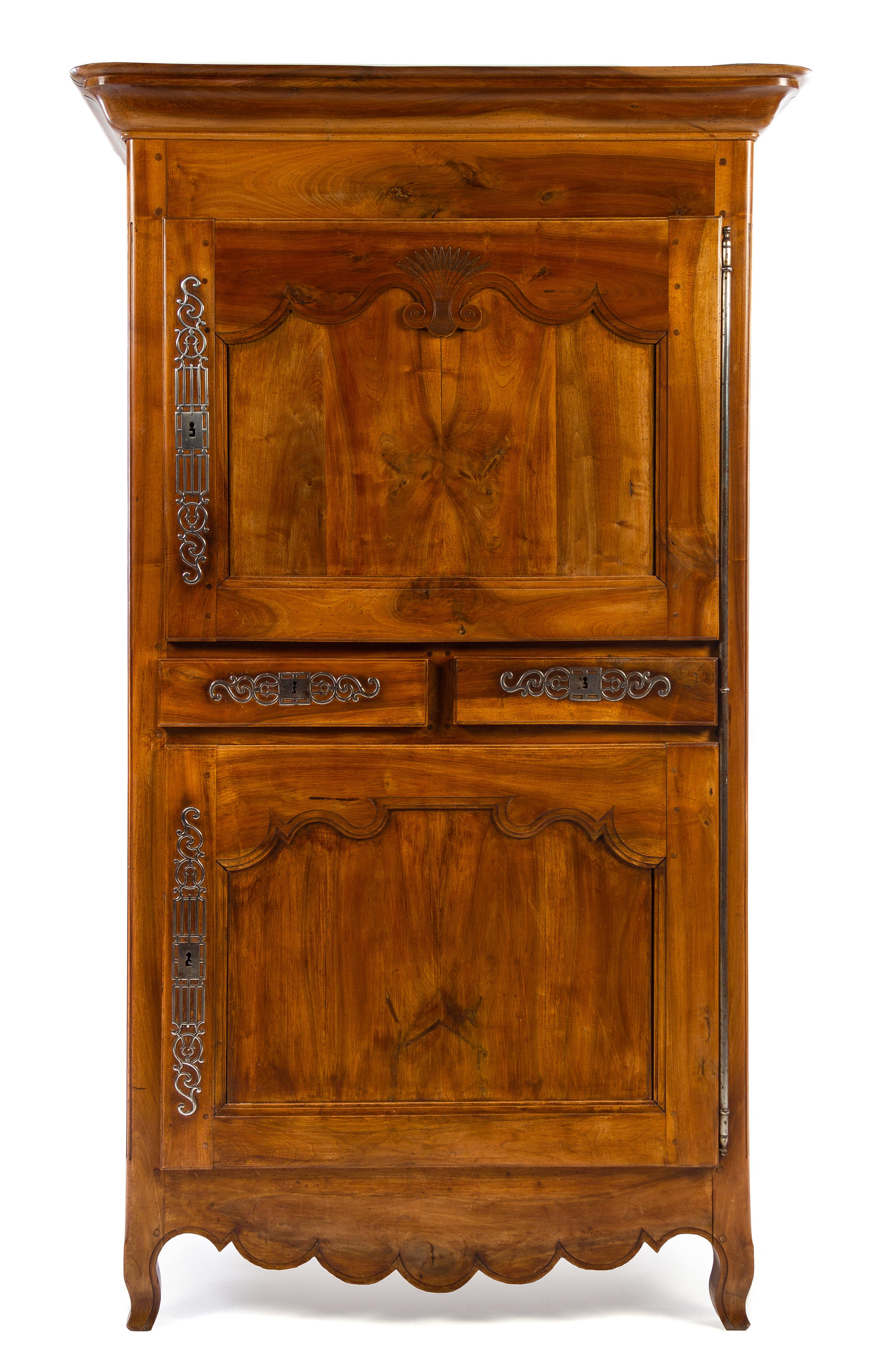 A Louis Philippe Walnut Cabinet Height 79 1/2 x width 40 x depth 24 inches. — 19TH CENTURY