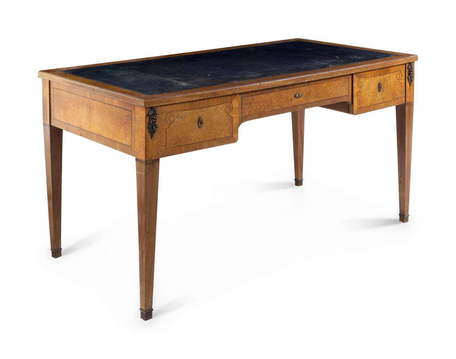 A Continental Birdseye Maple Writing Desk