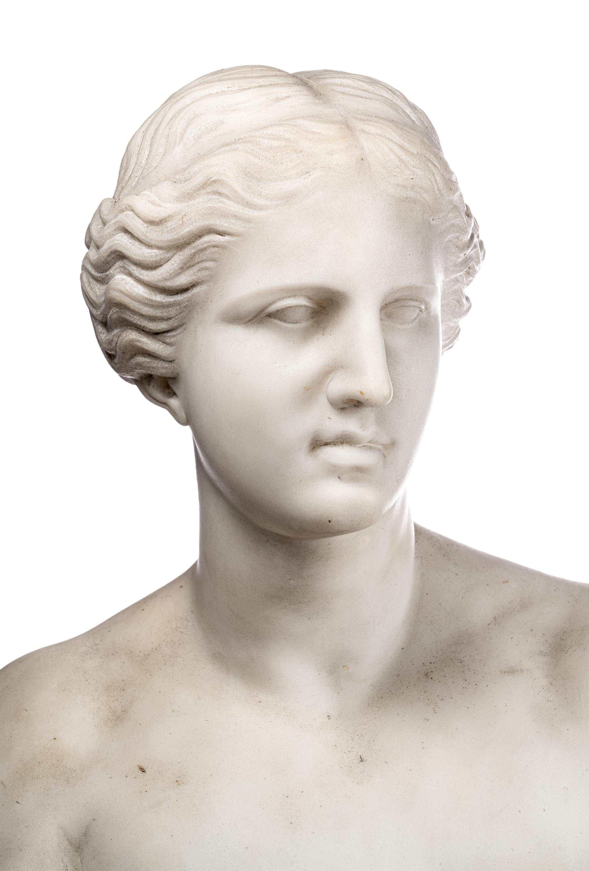 A Continental Marble Bust of Aphrodite
