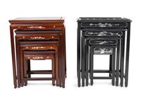 Two Sets of Four Chinese Nesting Tables