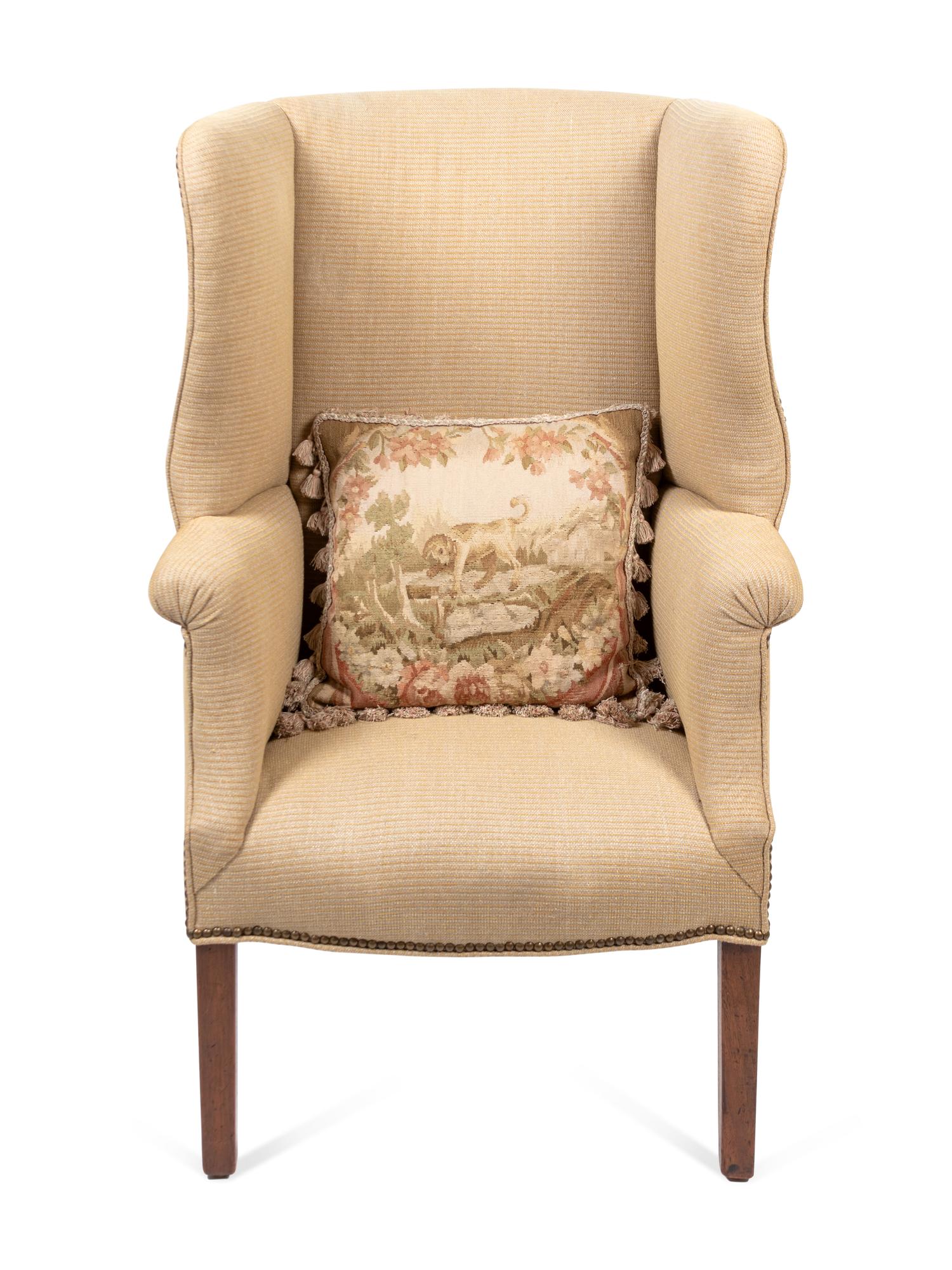 A Georgian Style Wingback Armchair
