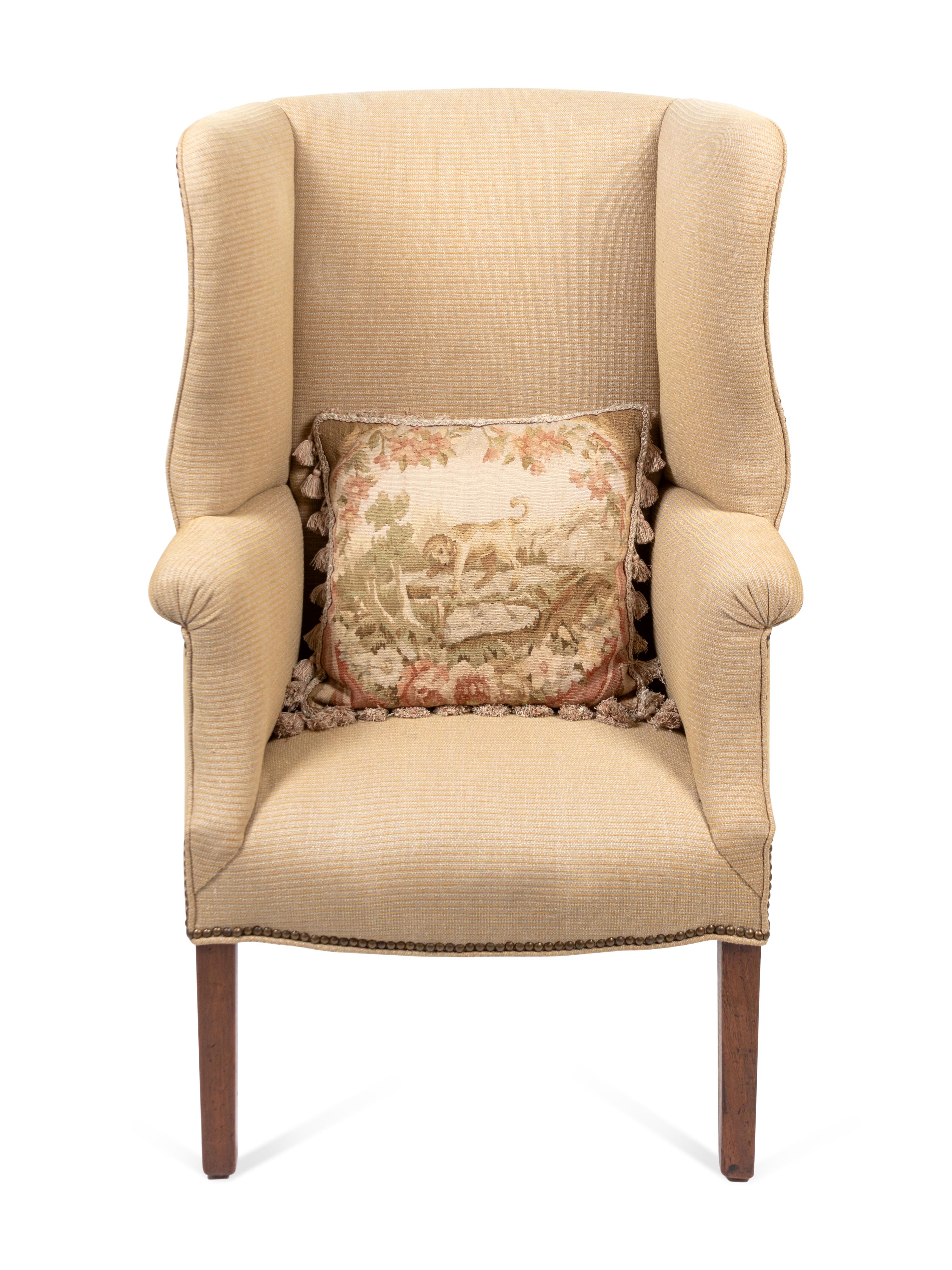 A Georgian Style Wingback Armchair