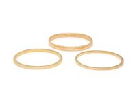 COLLECTION OF YELLOW GOLD BANGLE BRACELETS