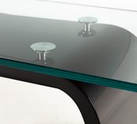 A Contemporary Lacquered Mahogany and Glass Console or Dressing Table