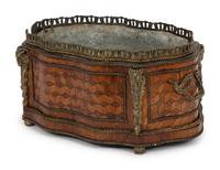 A Napoleon III Gilt Metal Mounted Parquetry Jardinière