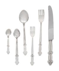 A Mexican Silver Flatware Service