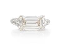 An Art Deco Platinum and Diamond Ring, 2.50 dwts.
