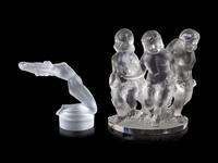 A Lalique Luxembourg Sculpture and a Lalique Chrysis Figure