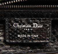 Christian Dior Black Python Medium Lady Dior Bag, 2011