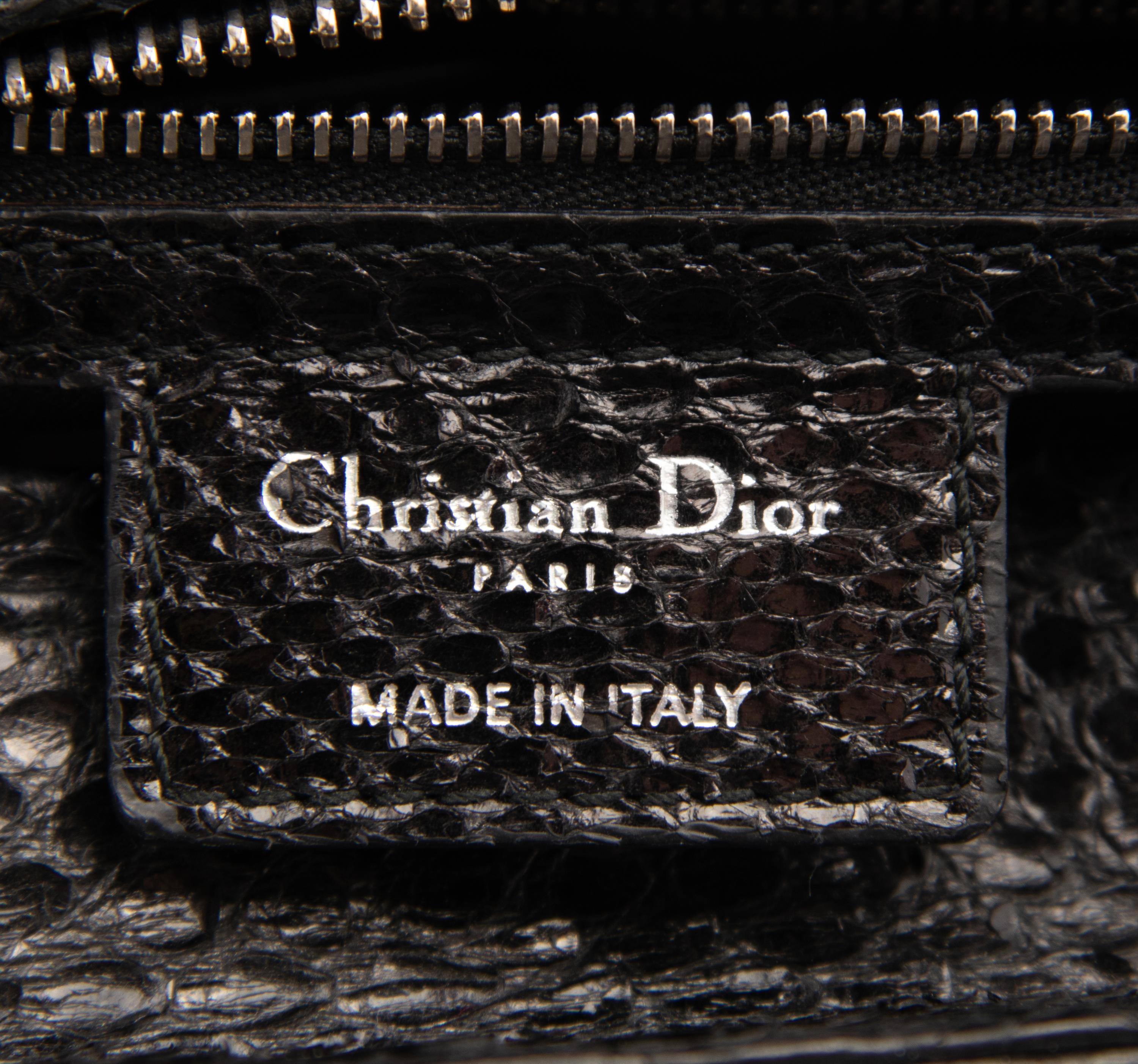 Christian Dior Black Python Medium Lady Dior Bag, 2011