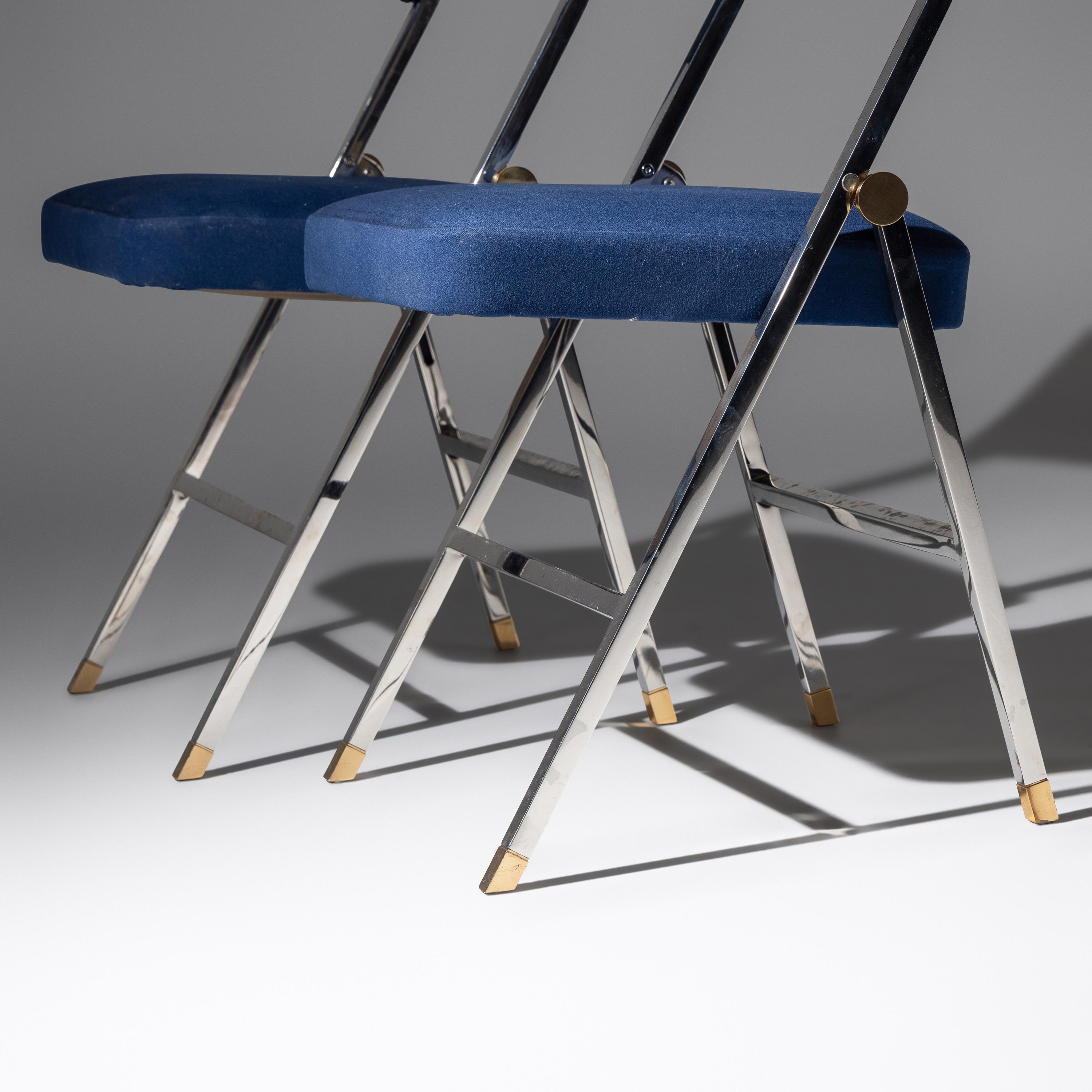Karl Springer (German-American, 1931–1991) — Pair of Folding Chairs