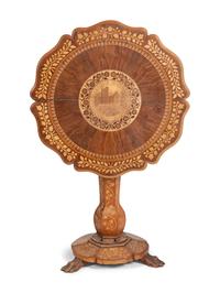 A Continental Marquetry Table on Claw Feet