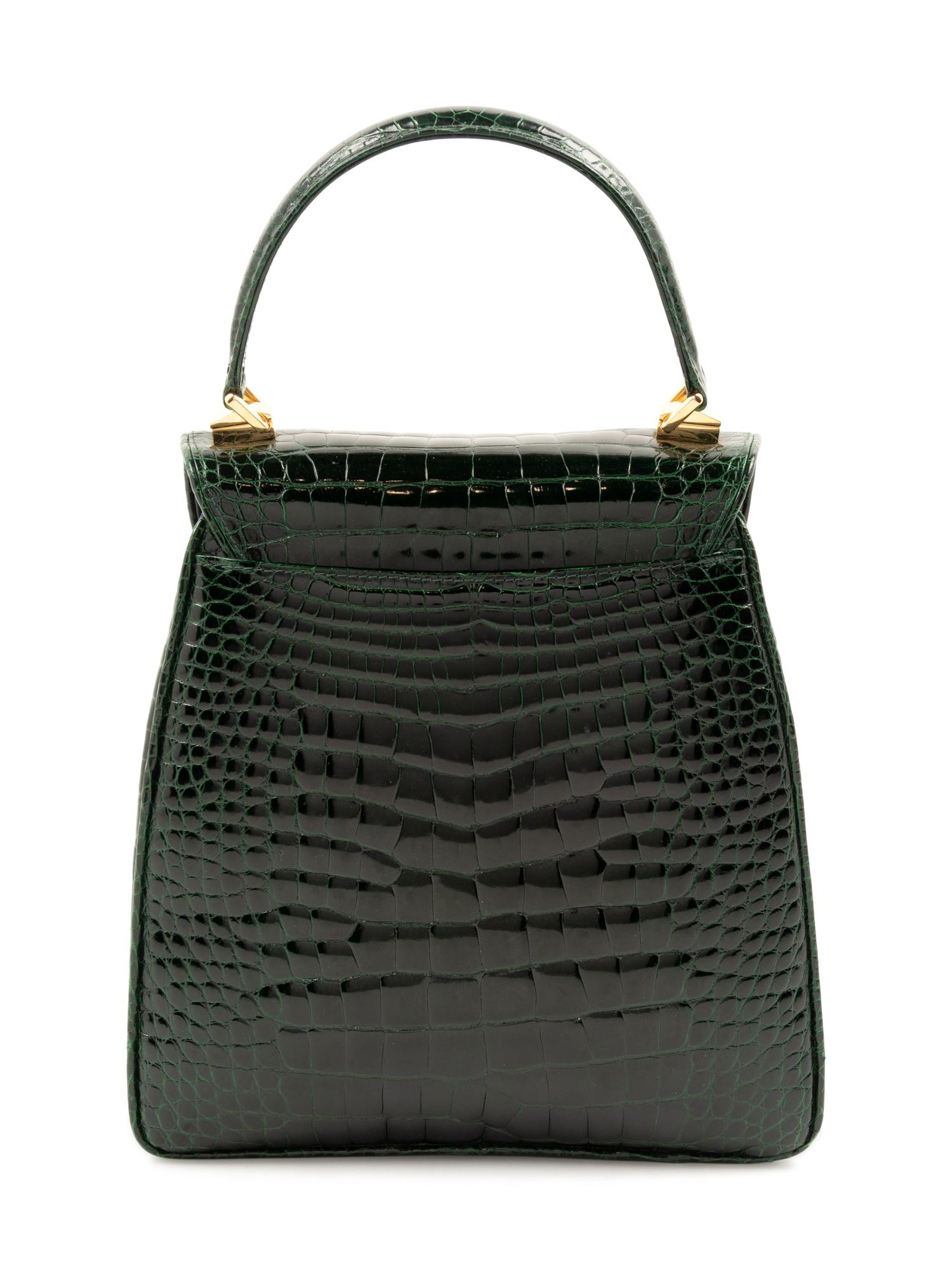 Lana Marks Green Alligator Princess Diana Bag, 1990s - 2000s