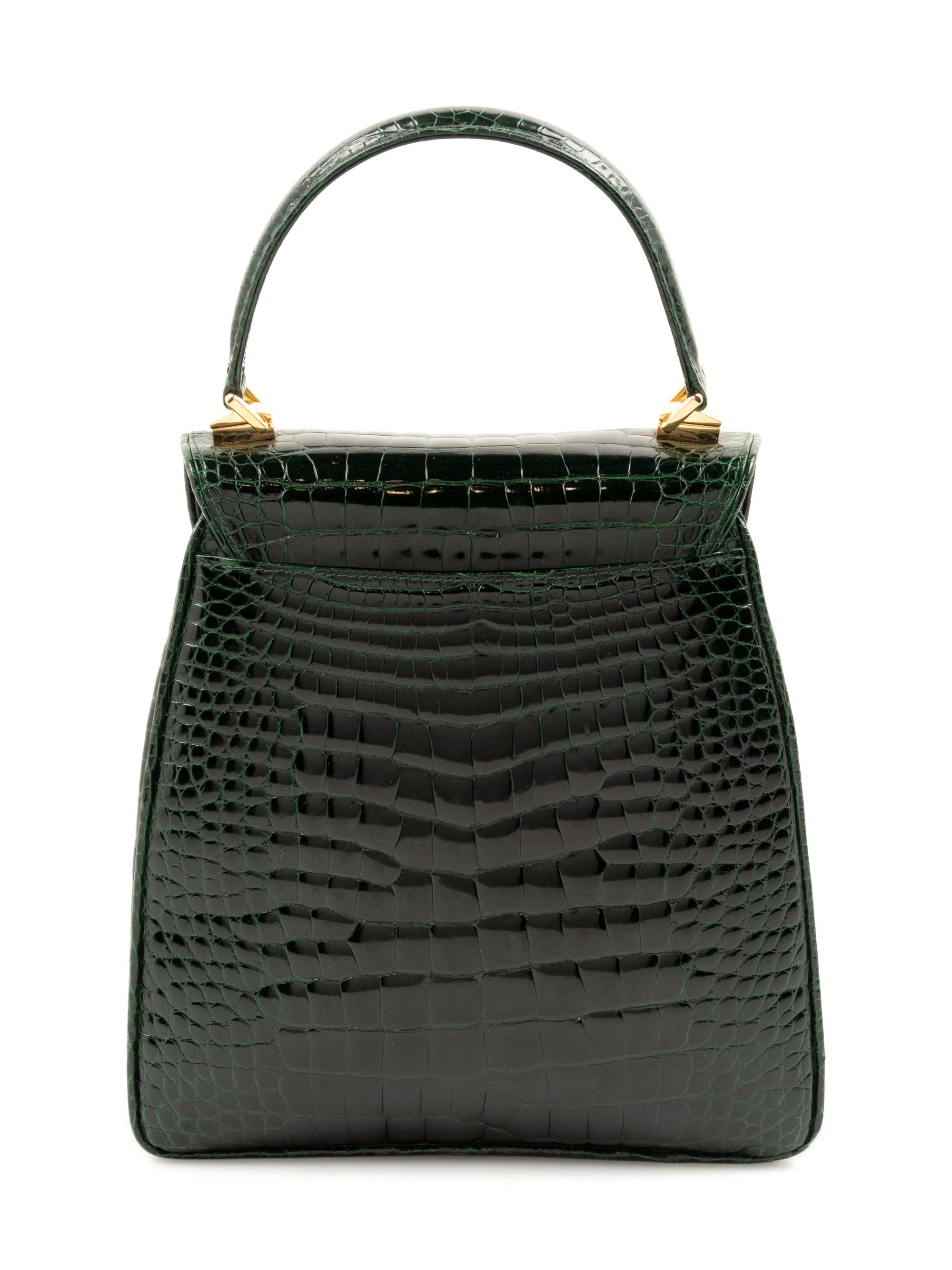 Lana Marks Green Alligator Princess Diana Bag, 1990s - 2000s