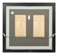 A Pair of Beatrix Sherman Cut Paper Silhouettes Framed as One