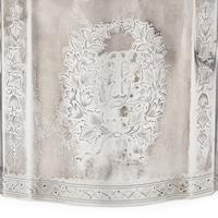 A Three-Piece Coin Silver Tea Service