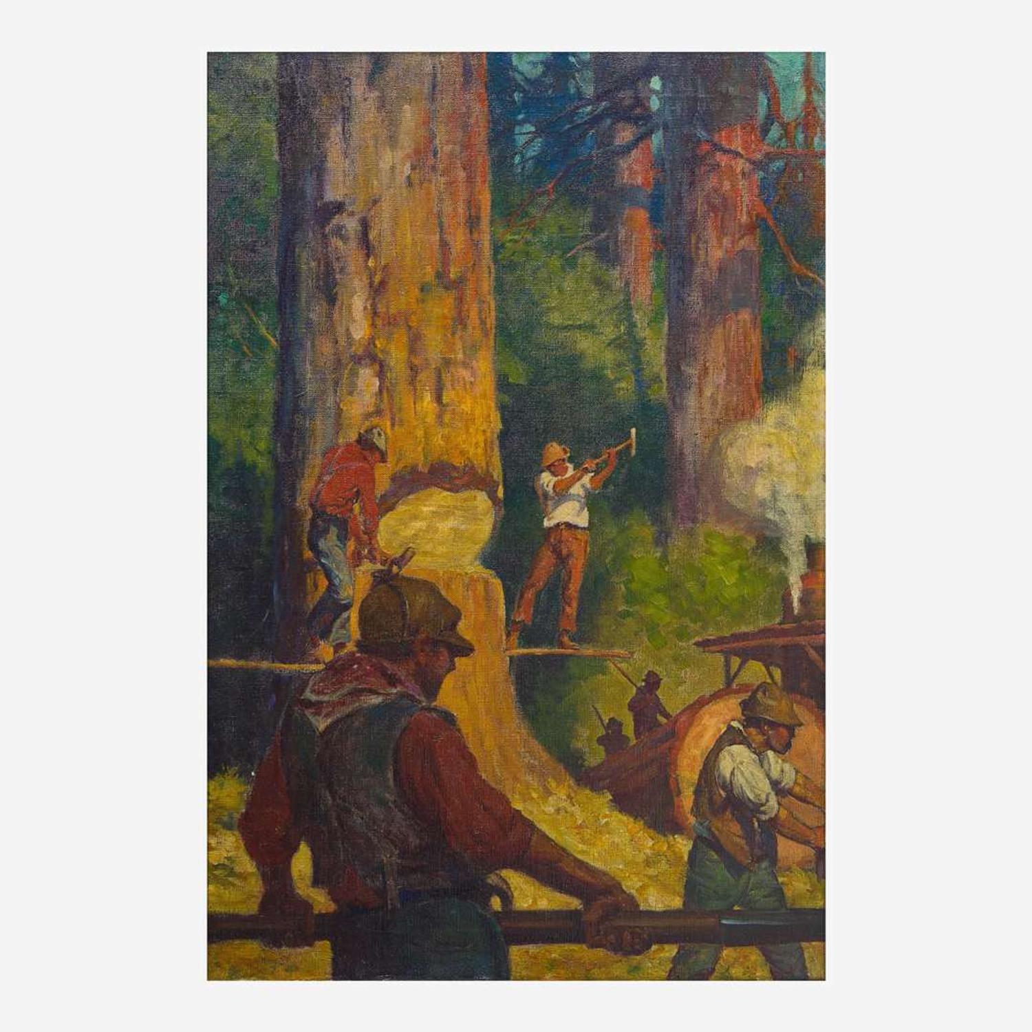 Oliver Kemp (American, 1887-1934) Lumberjacks
