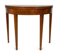 A George III Style Mahogany Demi-lune Flip-Top Game Table — 20TH CENTURY