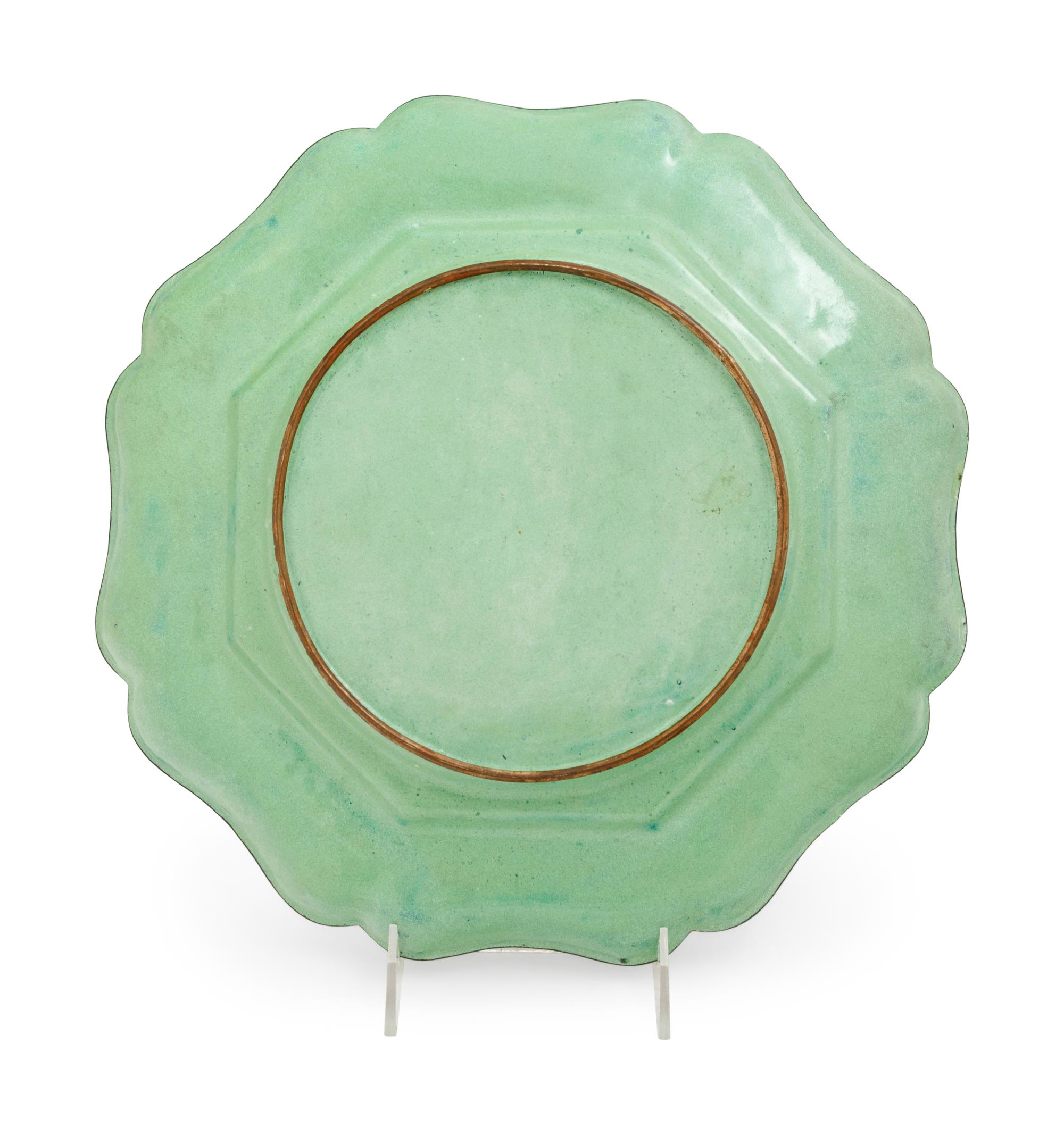 A Chinese Canton Enamel 'Foliate' Plate