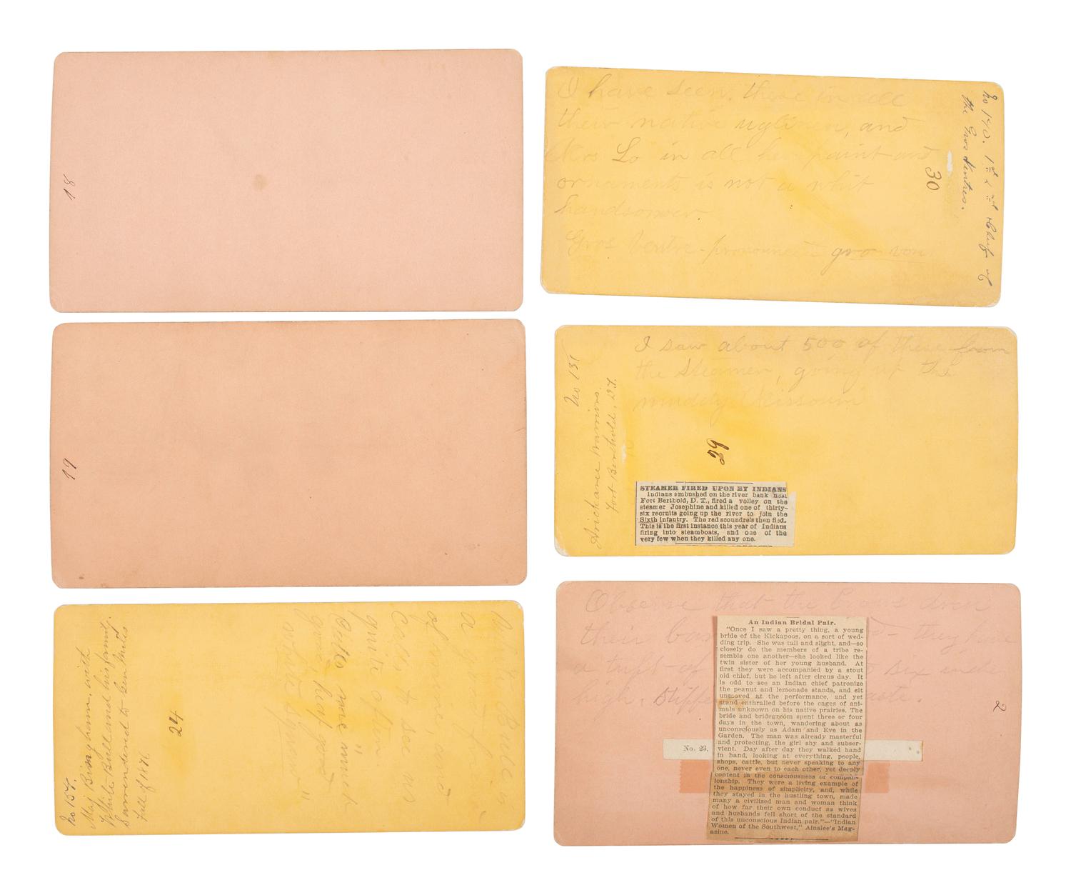 MORROW, Stanley J., photographer. Exceptional collection of rare stereoviews collected by 7th Cavalryman Philip J. Dieter.