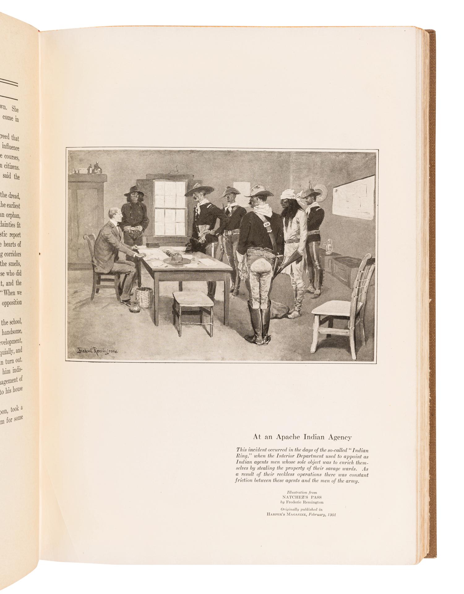 REMINGTON, Frederic (1861-1909), illustrator. -- GARLAND, Hamlin (1860-1940). The Book of the American Indian. New York and London: Harper & Brothers, 1923.