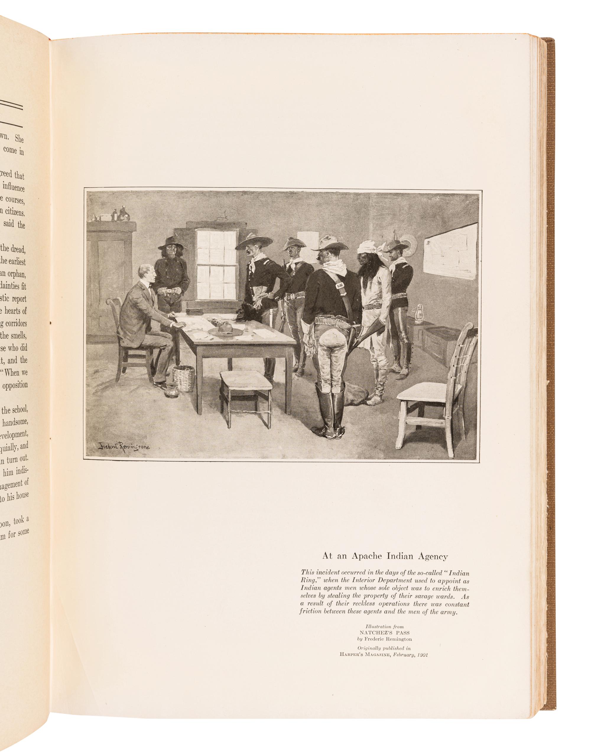 REMINGTON, Frederic (1861-1909), illustrator. -- GARLAND, Hamlin (1860-1940). The Book of the American Indian. New York and London: Harper & Brothers, 1923.