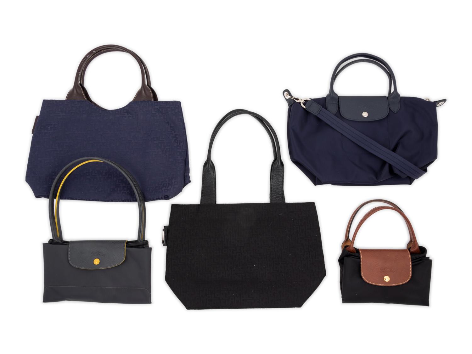 Collection of Six Longchamp Hand Bags, 2000-10s